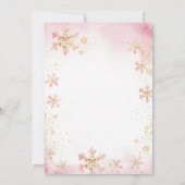 Rosa Kekse und heißer Kakao-Schneeflocken 6. Gebur Einladung (Rückseite)