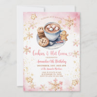 Rosa Kekse und heißer Kakao-Schneeflocken 6. Gebur