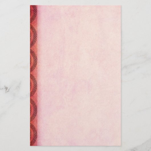 Rosa keltische Knoten Briefpapier (Vorderseite)