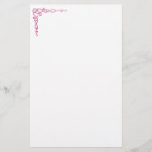 Rosa keltische Wirbel Briefpapier (Vorderseite)