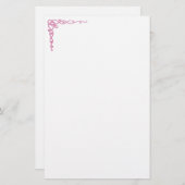 Rosa keltische Wirbel Briefpapier (Vorne/Hinten)