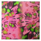 Rosa Keramik Fliese (Vorderseite)