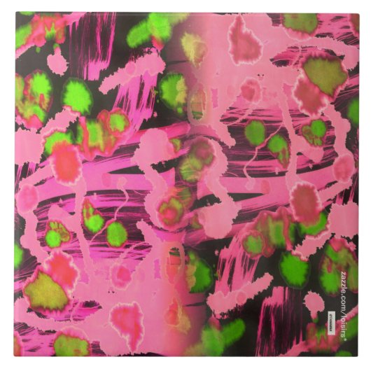 Rosa Keramik Fliese (Vorderseite)