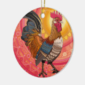 Rosa Keramik Ornament (Links)
