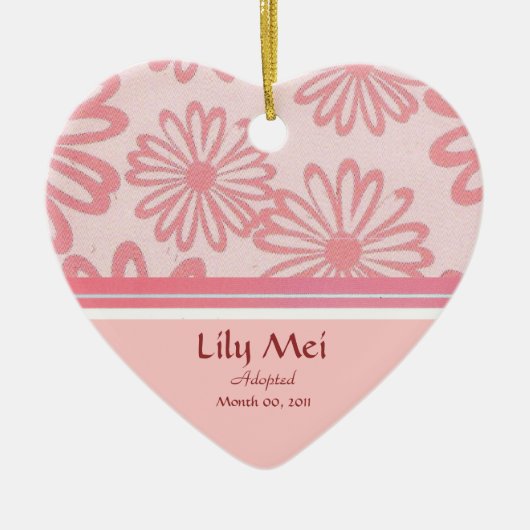 Rosa Keramik Ornament (Vorne)