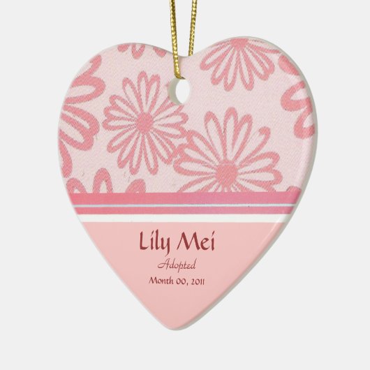 Rosa Keramik Ornament (Links)