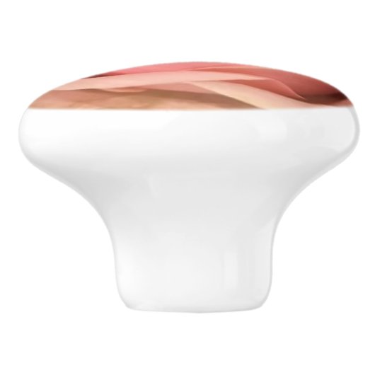 Rosa Keramik Pull Keramikknauf (Seitenansicht)