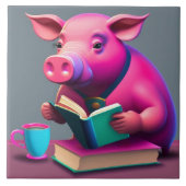 Rosa Keramik Tile Fliese (Vorderseite)