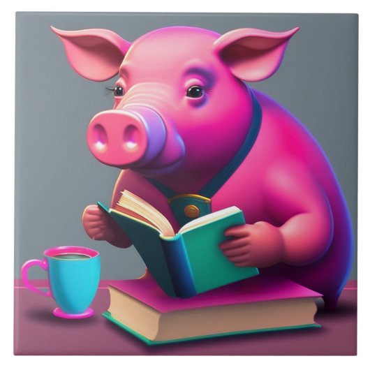 Rosa Keramik Tile Fliese (Vorderseite)