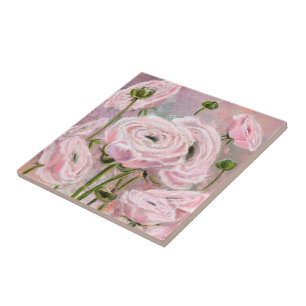 Rosa Keramik Tile - Malerei Fliese