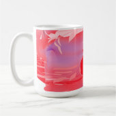 Rosa Keramikblumen-Tasse Kaffeetasse (Links)