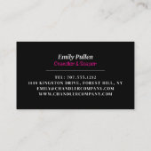 Rosa Kerze, Kerzen und Seifenmacher Visitenkarte (Rückseite)