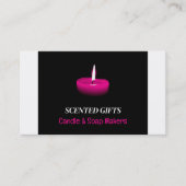 Rosa Kerze, Kerzen und Seifenmacher Visitenkarte (Vorderseite)