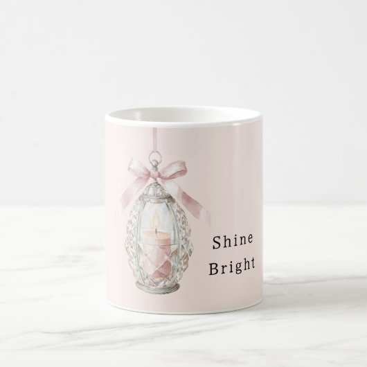 Rosa Kerzenbogen leuchtet hell Kaffeetasse (Mittel)