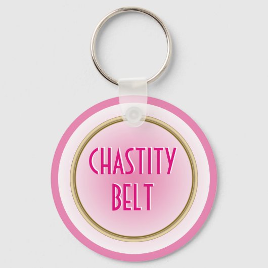 Rosa Keuschheitsgürtel Schlüsselanhänger (Vorderseite)