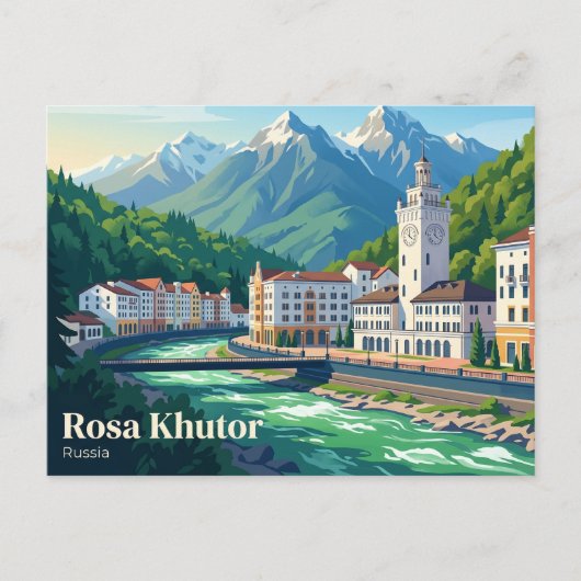 Rosa Khutor Alpin Resort Russland Postkarte (Vorderseite)