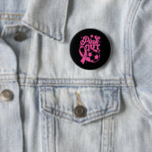 Rosa Kick For A Cure Fußball Brustkrebs Pink Button (Beispiel)