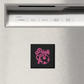 Rosa Kick For A Cure Fußball Brustkrebs Pink Magnet (In Situ (Geschirrspüler))