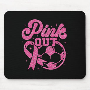 Rosa Kick For A Cure Fußball Brustkrebs Pink Mousepad