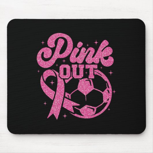 Rosa Kick For A Cure Fußball Brustkrebs Pink Mousepad (Vorne)