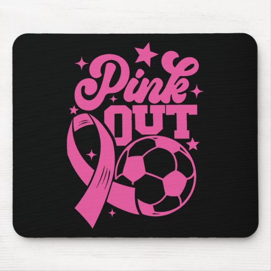 Rosa Kick For A Cure Fußball Brustkrebs Pink Mousepad (Vorne)