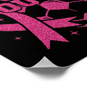 Rosa Kick For A Cure Fußball Brustkrebs Pink Poster (Ecke)