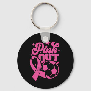Rosa Kick For A Cure Fußball Brustkrebs Pink Schlüsselanhänger