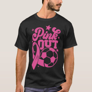 Rosa Kick For A Cure Fußball Brustkrebs Rosa T-Shirt