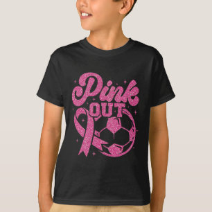 Rosa Kick für eine Heilung Fußball Brustkrebs Pink T-Shirt