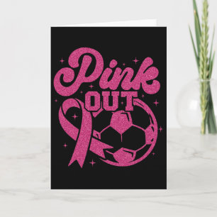 Rosa Kick für eine Heilung Fußball Brustkrebs Rosa Karte