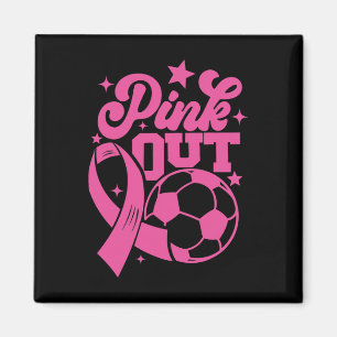 Rosa Kick für eine Heilung Fußball Brustkrebs Rosa Magnet