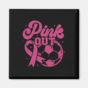 Rosa Kick für eine Heilung Fußball Brustkrebs Rosa Magnet