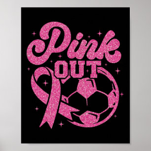 Rosa Kick Für Eine Heilung Fußball Brustkrebs Rosa Poster