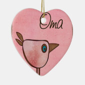 Rosa-Kiefernvogel Keramikornament (Rechts)