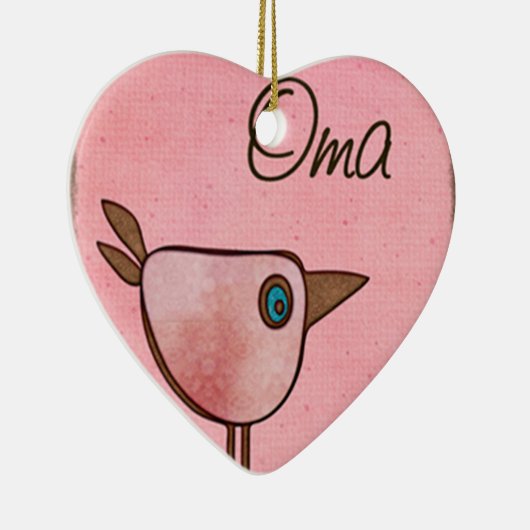 Rosa-Kiefernvogel Keramikornament (Rechts)