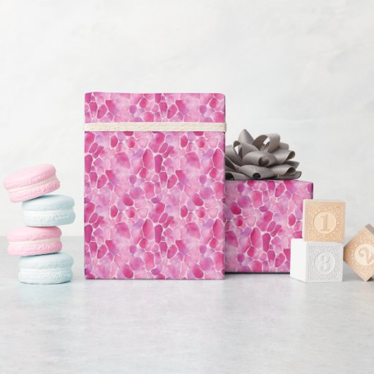 Rosa Kies Geschenkpapier (Babyparty)