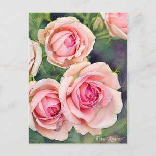 Rosa“Kimono” [Postcard] Postkarte