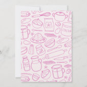 Rosa Kinder Kochen Geburtstag Einladung Vorlage (Rückseite)