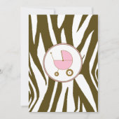 Rosa Kinderdusche Einladung (Vorderseite)