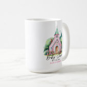 Rosa Kirchenblütendusche Kinderdusche Kaffeetasse (VorderseiteRechts)