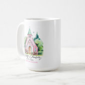 Rosa Kirchenblütendusche Kinderdusche Kaffeetasse (Vorderseite Links)