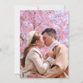 Rosa Kirschbaumblüte Aquarell Foto Hochzeit Einladung (Rückseite)