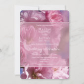 Rosa Kirschbaumblüten Frühjahrshochzeit Einladung (Vorderseite)
