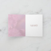 Rosa Kirschbaumblüten Frühjahrshochzeit Karte (Innenseite)