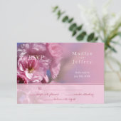 Rosa Kirschbaumblüten Frühjahrshochzeit RSVP Karte (Stehend Vorderseite)