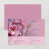 Rosa Kirschbaumblüten Frühjahrshochzeit RSVP Karte (Vorne/Hinten)