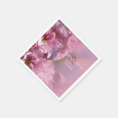 Rosa Kirschbaumblüten Frühjahrshochzeit Serviette (Ecke)