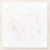 Rosa Kirschbaumblüten Glasuntersetzer (Rückseite)