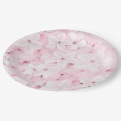 Rosa Kirschbaumblüten Pappteller (Schrägansicht)