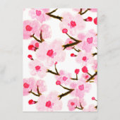 Rosa Kirschblossom Hochzeitdetails Begleitkarte (Rückseite)